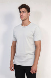 VELVARDE DÜZ BİSİKLET YAKA TSHIRT AÇIK YEŞİL(1881)